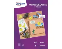 Autocollant blanc brillant qualité photo 289,1 x 199,6 mm - Sachet de 8