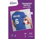 Feuille de transfert 210 x 297 pour tee-shirt noir ou foncé - Boîte de 4