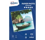 Papier d'impression Avery Dennison PAPIER PHOTO BRILLANT A4 -25 FEUILLES - 270 G/M²