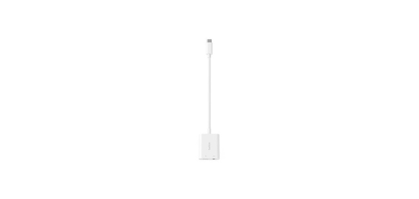 Adaptateur et convertisseur Belkin Adaptateur USB-C + audio 3,5mm+ recharge, blanc