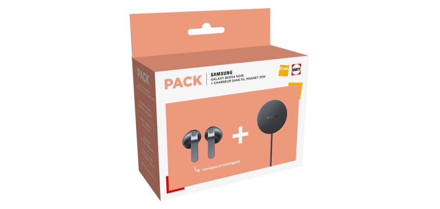 Ecouteurs Samsung Buds4 + Pad charge à induction 25W
