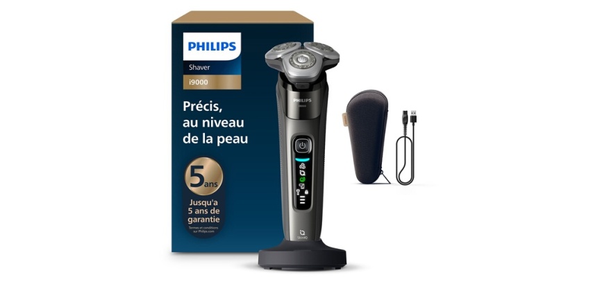 Rasoir électrique Philips X9002/10 Rasoir electrique 100 % etanche Serie i9000 avec SkinIQ