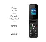 Téléphone portable basique Logicom Fleep 460 Noir