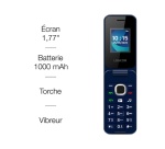 Téléphone portable basique Logicom FLEEP460/Bleu