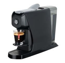Machine à café à dosette professionnelle Malongo EOH, noir brillant