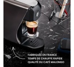 Machine à café à dosette professionnelle Malongo EOH, noir brillant