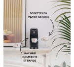 Machine à café à dosette professionnelle Malongo EOH, noir mat