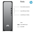 Unité Centrale Hp OmniDesk Slim S03-0020nf Intel 8 Go RAM 512 Go SSD Gris et Noir