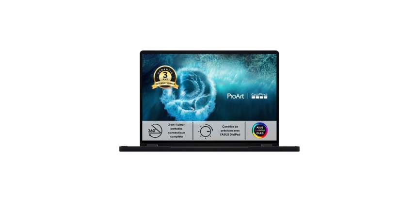 PC portable Asus ProArt GoPro Edition PX13 HN7306EAC 13" OLED Ecran tactile AMD Ryzen 9 128 Go RAM 2 To SSD Noir