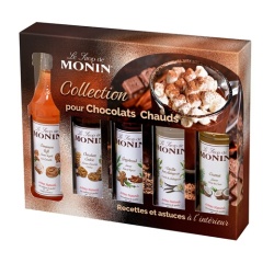 Sirops Monin Coffret collection pour Chocolats chauds et boissons gourmandes- 5 x 5 cl