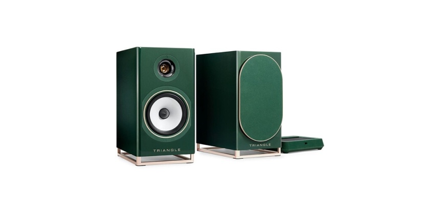 Enceinte connectée Hifi Triangle Capella 2 Vert vendues à la paire