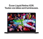 MacBook Apple Pro 14" 1 To SSD 48 Go RAM Puce M5 Pro CPU 15 cœurs GPU 16 cœurs Noir sidéral