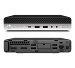 Unité Centrale Hp EliteDesk 800 G5 Mini Intel Core i5 8 Go RAM 256 Go SSD Noir et Argent Reconditionné