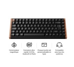 Clavier Keychron gaming avec et sans fil Bluetooth Azerty K2 HE Noir et Bois