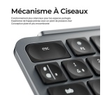 Clavier Keychron sans fil Azerty Bluetooth B1 Pro Gris sidéral