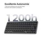 Clavier Keychron sans fil Azerty Bluetooth B1 Pro Gris sidéral