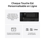 Clavier Keychron sans fil Azerty Bluetooth B1 Pro Gris sidéral
