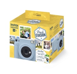 Appareil photo instantané Fujifilm Pack Evasion Instax Square SQ1 Bleu + 10 vues + Housse