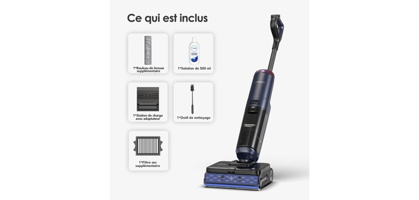 Aspirateur laveur Tineco Floor One S7 Max Pro Bleu