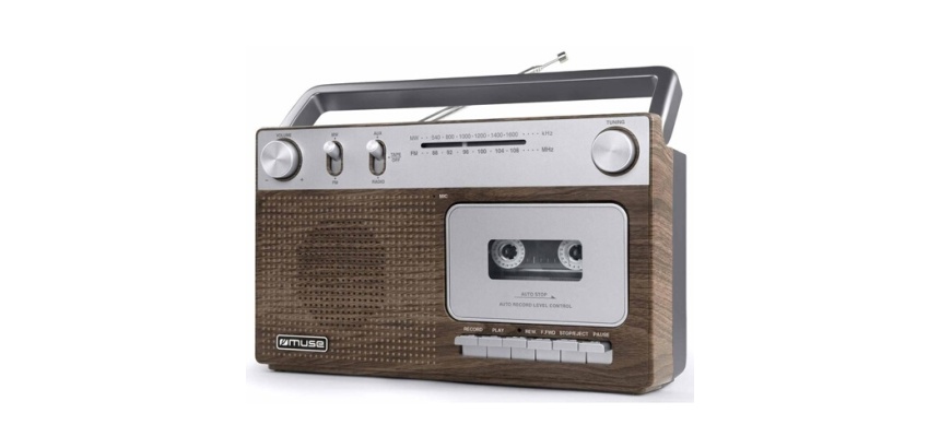 Radio Muse cassette portable M-152 WS FM avec enregistreur Marron