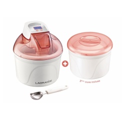 Sorbetière Lagrange Double Cuve (2 x 1.5L) Rose Orange