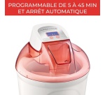 Sorbetière Lagrange Double Cuve (2 x 1.5L) Rose Orange