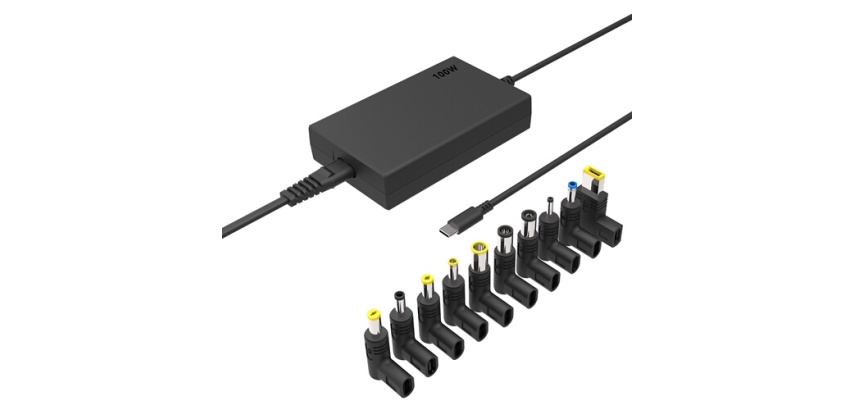 Chargeur et câble d'alimentation PC Accsup UNIVERSEL 100W NOIR