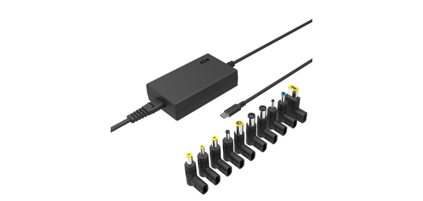 Chargeur et câble d'alimentation PC Accsup UNIVERSEL 65W NOIR