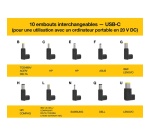 Chargeur et câble d'alimentation PC Accsup UNIVERSEL 65W NOIR