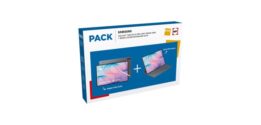 Tablette tactile Samsung Pack Galaxy Tab S12 Ultra 14,6" 256 Go Gris + Etui Clavier