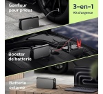 Pompe et compresseur Woowind Booster de demarrage 3-en-1 Bora Plus Gris