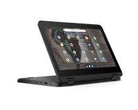 PC portable Lenovo 500e Gen 3 11.6" Ecran tactile Intel Celeron N4500 4 Go RAM 32 Go eMMC Noir Reconditionné