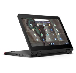 PC portable Lenovo 500e Gen 3 11.6" Ecran tactile Intel Celeron N4500 4 Go RAM 32 Go eMMC Noir Reconditionné