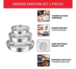 Poêle Tefal Ingenio Emotion Set 4P Inox non revetu L8968445