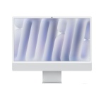 iMac Apple 24" écran rétina 4.5K 256 Go SSD 16 Go RAM Puce M4 CPU 8 cœurs GPU 8 cœurs Argent 2024 Reconditionné