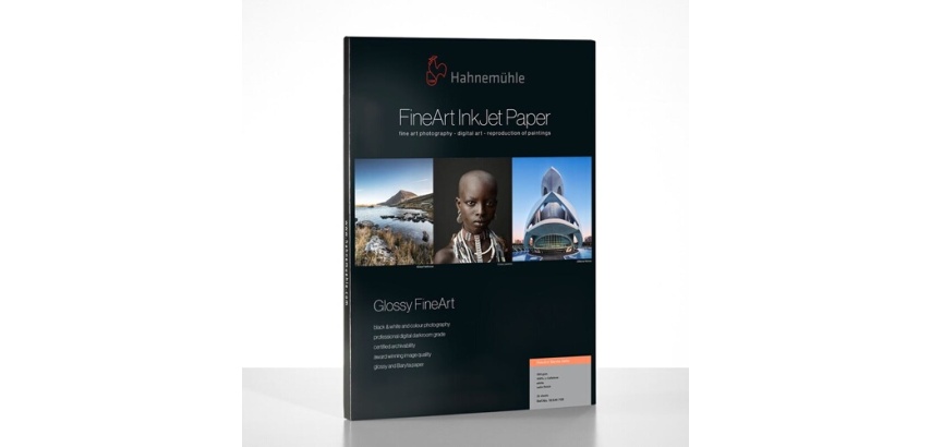 Papier d'impression Hahnemühle Glossy FineArt Baryta Satin A4 300g 25 Feuilles