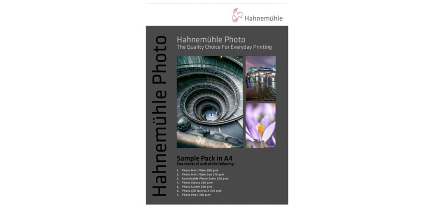 Papier d'impression Hahnemühle Photo Sample Pack A4