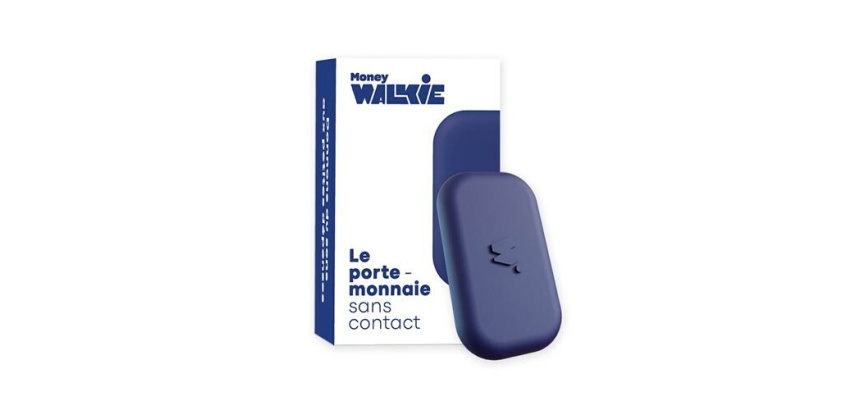 Terminal de paiement Money Walkie POP - Porte monnaie sans contact Bleu Marine
