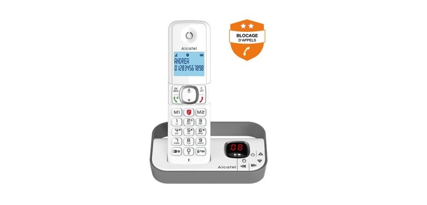 Téléphone sans fil Alcatel F 860 VOICE BLANC