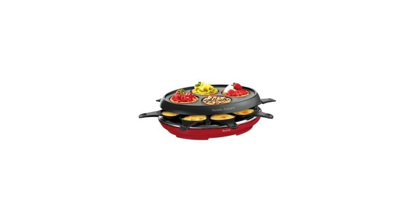 Raclette Tefal COLORMANIA 8 Personnes + Fonction Crêpière RE310512