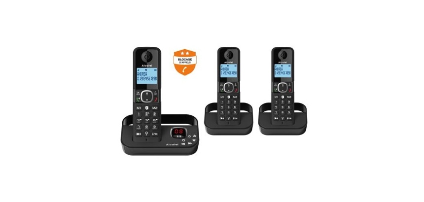 Téléphone sans fil Alcatel F860 VOICE TRIO NOIR
