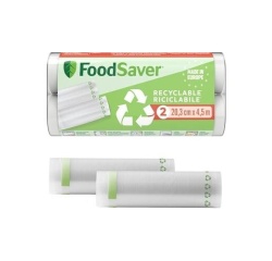 Conservation des aliments Foodsaver FOODSAVER Pack de 2 rouleaux de mise sous vide recyclables (20cm x 4,5m) FSRE2002X01