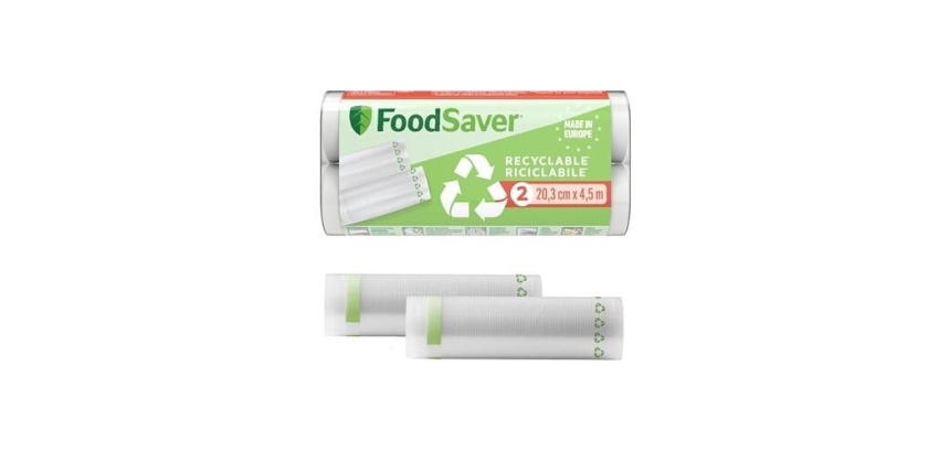 Conservation des aliments Foodsaver FOODSAVER Pack de 2 rouleaux de mise sous vide recyclables (20cm x 4,5m) FSRE2002X01