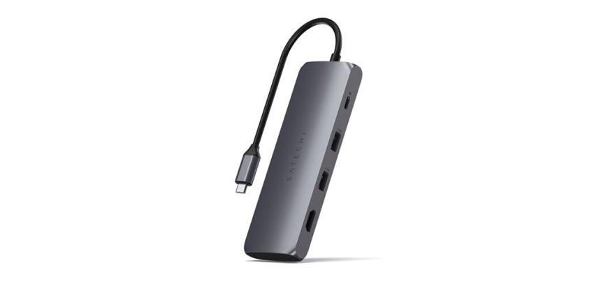 Hub USB Satechi HUB USB-C 4 EN 1 AVEC EMPLACEMENT POUR SSD GRIS