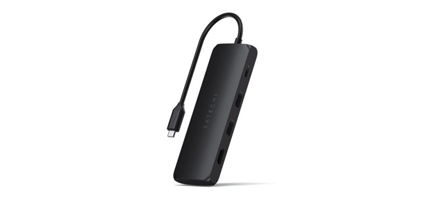 Hub USB Satechi HUB USB-C 4 en 1 AVEC EMPLACEMENT POUR SSD NOIR