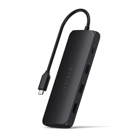 Hub USB Satechi HUB USB-C 4 en 1 AVEC EMPLACEMENT POUR SSD NOIR