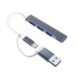 Hub USB Moxie HUB USB-C 4 EN 1 AVEC ADAPTATEUR USB-C FEMELLE VERS USB-A MALE