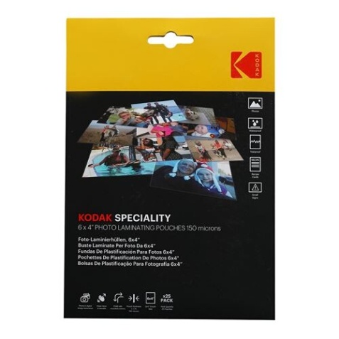 Papier d'impression Kodak Pochette de plastification pour photo 6x4'' x 25 - 150 mcn
