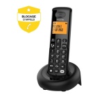 Téléphone sans fil Alcatel Solo E260 Noir avec Repondeur et Fonction Blocage des Appels Publicitaires