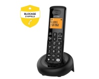 Téléphone sans fil Alcatel Solo E260 Noir avec Repondeur et Fonction Blocage des Appels Publicitaires